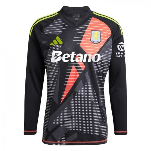 Maillot de Foot Gardien Aston Villa 2024-25 Manche Longue Noire Maillot de Foot Gardien Aston Villa 2024-25 Manche Longue Noire